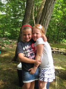 My niece, Allene, with her friend Paige - Allene's 6th birthday party