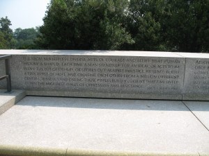 A portion of Robert Kennedy's grave - The first time I saw it (20 years ago) there was water flowing over it, but none today.