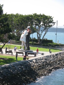 In San Diego harbor, near the USS Midway