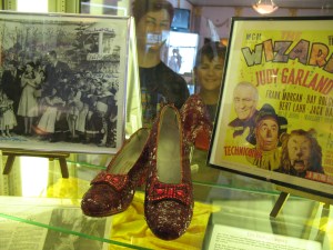 One of five pairs of The Wizard of Oz ruby slippers