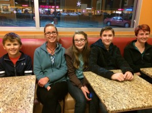 Our friends and former Colorado Springs neighbors, Crystal, Calissa, & Clayton, met us for dinner.