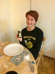 Looking sprightly despite her illness