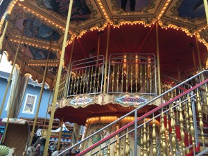 A 2-story carousel!  Charlie really liked it.