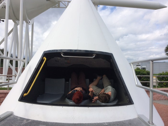 It was cramped quarters in those capsules.