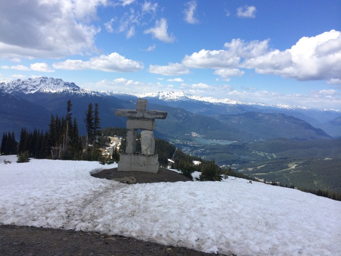 The 2010 Olympic symbol on Blackcomb Mountain