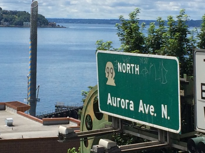 Laurel noticed that the state highway outline is Washington's head instead of the shape of the state as in Colorado and Ohio.