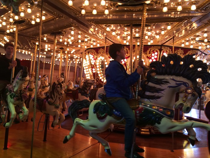 Fisherman's Restaurant gave us free carousel tickets.