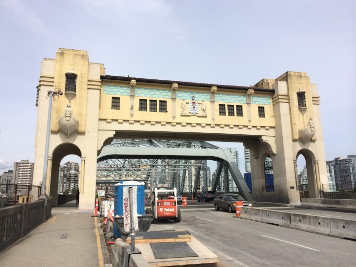 The Burrard Street Bridge that we walk on to get downtown.