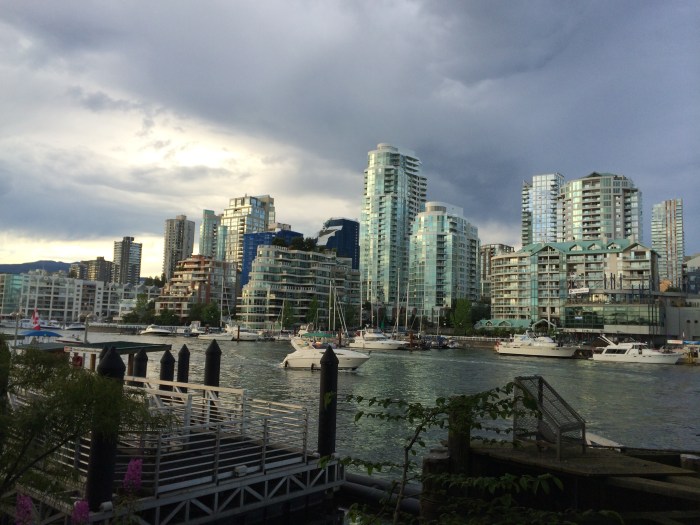 View from our bench on Granville Island