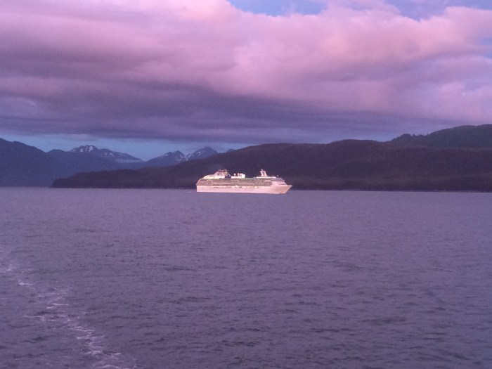 We passed and were passed by other cruise ships throughout our journey since they all have about the same itinerary.