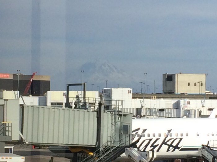Mt. Rainier as seen from the Seattle airport