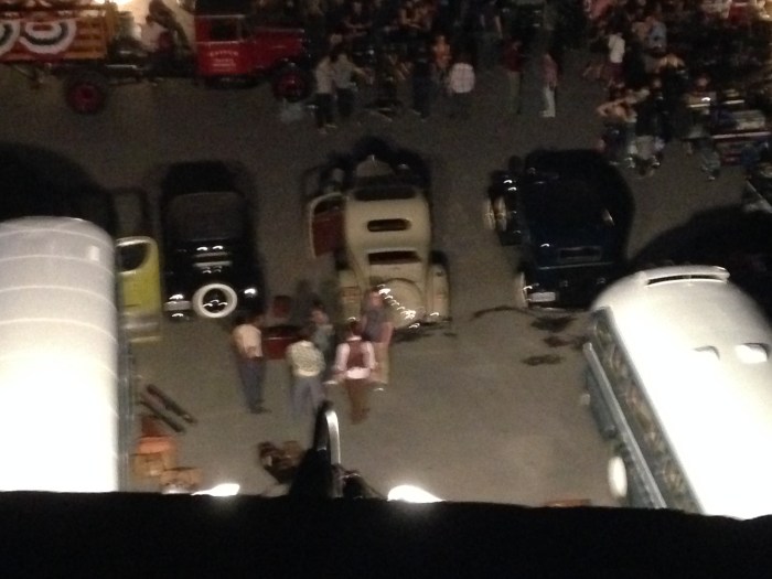 View from our window - Hopefully they can crop out our peeping heads.
