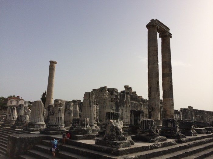 We walked all around and inside the Temple of Apollo and saw the small area that served as the residence for the oracles, the women who predicted the future and who were partly inspired by the opium vapors they inhaled as they slept.