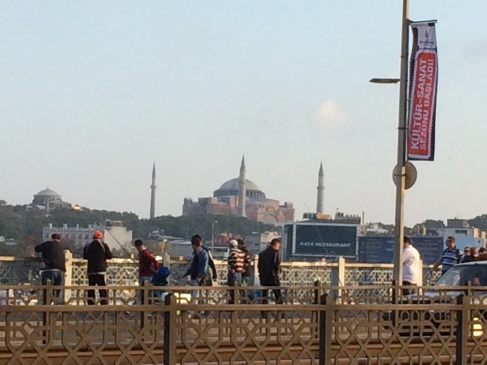 Hagia Sophia as seen from Galata Bridge