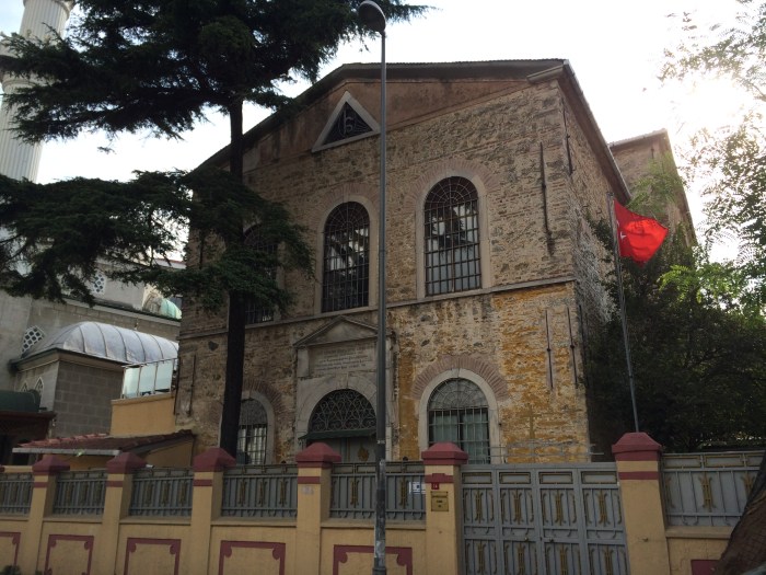 Karen pointed out this Armenian church as we walked today.  She said the Ottomans killed 1.5 million Armenians starting in 1915 but have refused to discuss it or call it genocide.   I read on Wikipedia that the able-bodied Armenian men were subjected to forced labor while women, children, and old people were sent on death marches to Syria.  Although the church is still open and has a priest, no one goes to Mass there.  I'm not sure how they keep the doors open.  